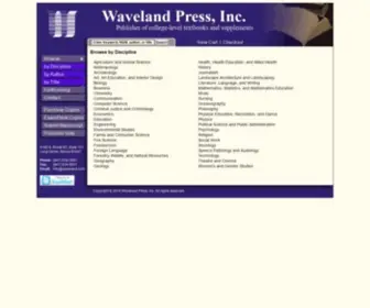 Waveland.com(Waveland Press) Screenshot