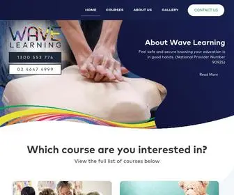 Wavelearning.com.au(Feel safe and secure knowing your education) Screenshot