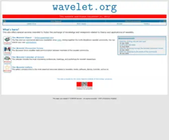 Wavelet.org(The Wavelet Digest) Screenshot