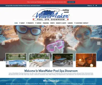 Wavemaker.ca(WaveMaker Pool Spa Showroom) Screenshot