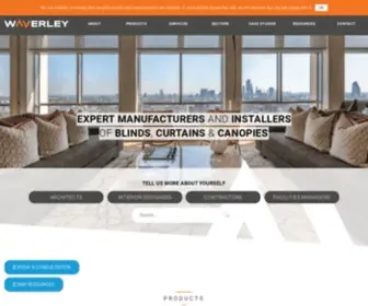 Waverley.co.uk(Commercial Roller Blinds) Screenshot