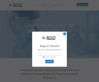 Waverleypharma.com(Waverley Pharma Inc) Screenshot