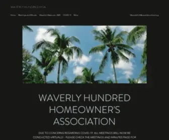 Waverlyhundred.org(Waverly Hundred Homeowner's Association) Screenshot