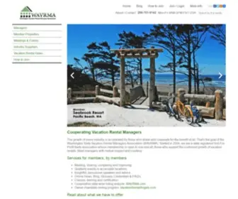 Wavrma.org(Washington State Vacation Rental Managers Association) Screenshot