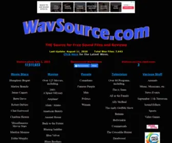 Wavsource.com(Free Wav Files and Sound Bites) Screenshot