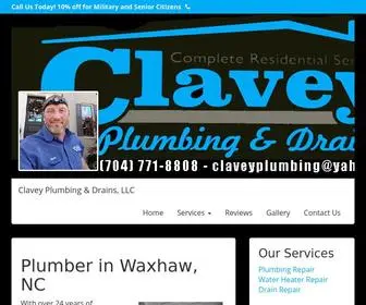 Waxhawplumber.com(Clavey Plumbing & Drains) Screenshot