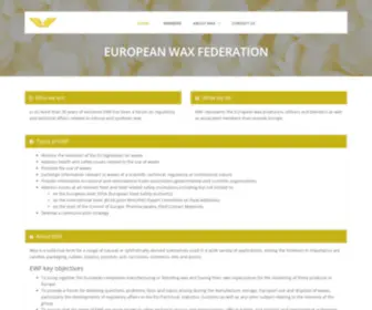 Wax.org(European Wax Federation) Screenshot