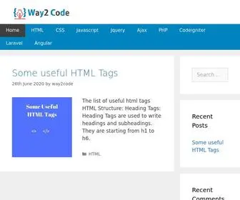 Way2Code.com(Just another WordPress site) Screenshot