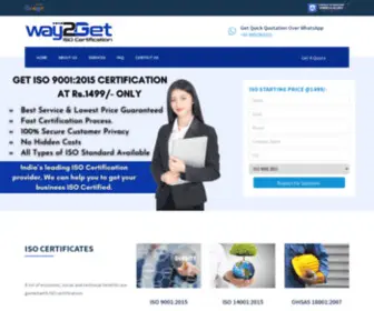 Way2Getisocertification.in(Way2Get ISO Certification) Screenshot