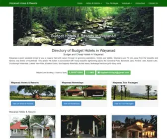 Wayanadhotels.com(Wayanad budget) Screenshot