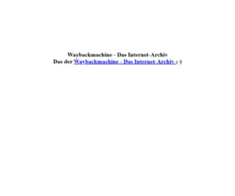 Waybackmachine.de(Das Internet) Screenshot