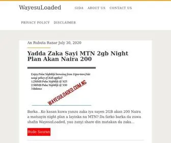 Wayesuloaded.com.ng(WayesuLoaded WayesuLoaded WayesuLoaded) Screenshot