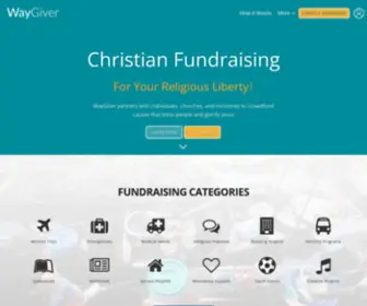 Waygiver.com(Christian Fundraising) Screenshot