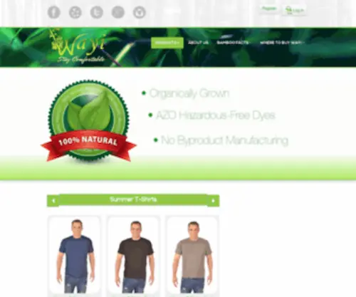 Wayiclothing.com(Wayi Bamboo) Screenshot