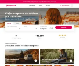 Waynabox.com(Viaje sorpresa 150€ ¡Descubre tu destino 48h antes) Screenshot