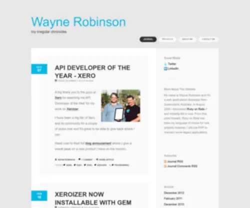 Wayne-Robinson.com(Wayne Robinson's Blog) Screenshot