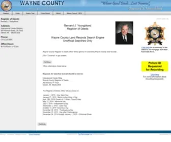 Waynecountylandrecords.com(Wayne County Land Records Internet Search) Screenshot