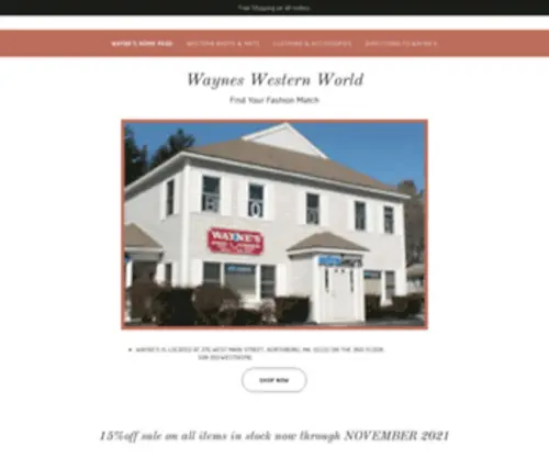 Wayneswestern.com(Waynes Western World) Screenshot