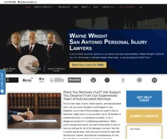 Waynewright.com(San Antonio Car Accident Lawyers Wayne Wright) Screenshot