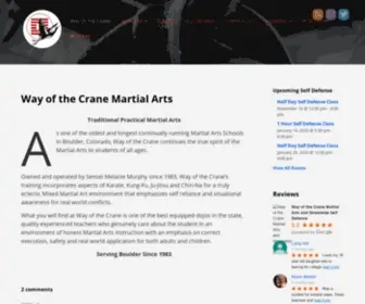 Wayofthecrane.com(Way of the Crane Martial Arts Way of the Crane Martial Arts and Streetwize Self) Screenshot
