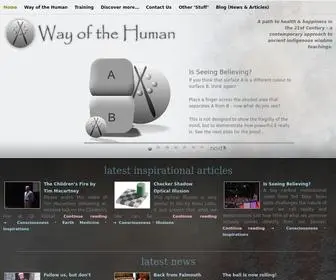 Wayofthehuman.net(A contemporary approach to ancient indigenous wisdom teachings) Screenshot