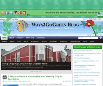 Ways2Gogreen.com(Ways 2 go green) Screenshot