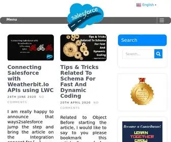 Ways2Salesforce.com(ways2Salesforce) Screenshot