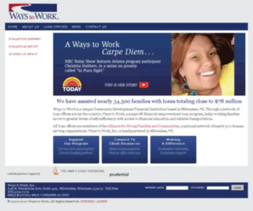 Waystowork.org(A unique Community Development Financial Institution (CDFI)) Screenshot