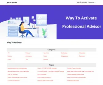 Waytoactivate.com(Professional Advisor To Activation Anything) Screenshot