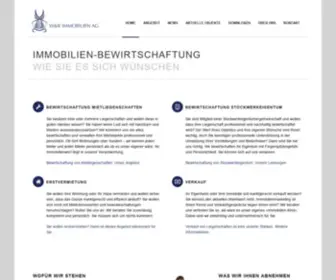 WB-Immobilien-AG.ch(Bewirtschaftung Mietliegenschaften) Screenshot