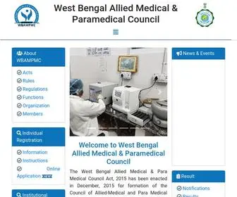Wbampmc.in(West Bengal Allied Medical & Paramedical Council) Screenshot