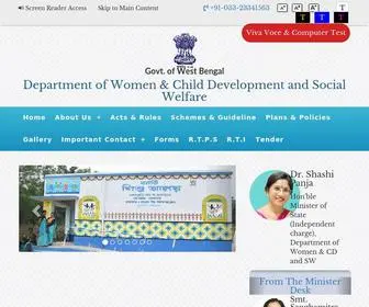 WBCDWDSW.gov.in(Department of Women & Child Development & Social Welfare) Screenshot