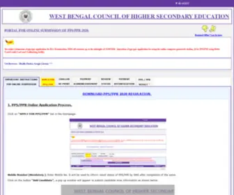 WBChseppsppr.com(Online submission of pps/ppr 2020) Screenshot