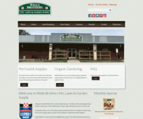 WbfarmStore.net(Wells Brothers Pet) Screenshot