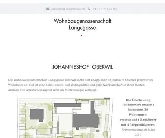 WBG-Langegasse.ch(Wohnbaugenossenschaft Langegasse) Screenshot