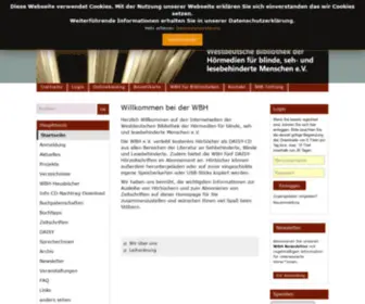 WBH-Online.de(Und lesebehinderte Menschen e.V) Screenshot