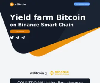 Wbitcoin.net(Yield farm Bitcoin on Binance Smart Chain) Screenshot