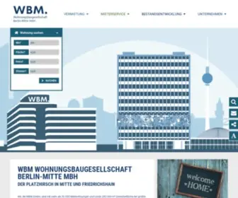 WBM.de(WBM Wohnungsbaugesellschaft Berlin) Screenshot