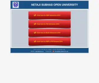 WBnsouadmissions.com(Netaji Subhas Open University) Screenshot