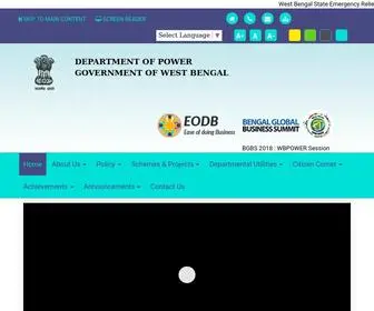 Wbpower.gov.in(Department of Power) Screenshot