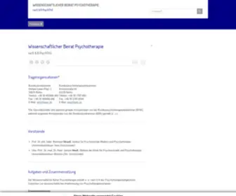 WBPSYchotherapie.de(Wissenschaftlicher Beirat Psychotherapie) Screenshot