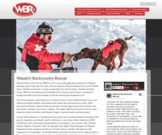 Wbrescue.org(Wasatch Backcountry Rescue) Screenshot