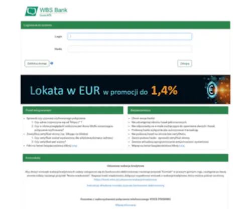 WBS-Bank.pl(WBS Bank) Screenshot