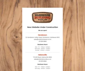 WBshenderson.co.nz(Warehouse Building Supplies) Screenshot