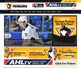 WBspenguins.com(Scranton Penguins Official Website) Screenshot