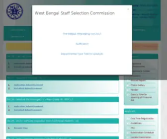 WBSSC.gov.in(West Bengal Staff Selection Commission) Screenshot