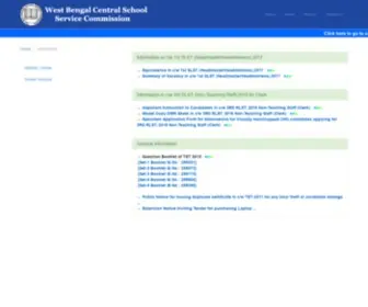 WBSSchelpdesk.com(The West Bengal Central School Service Commission) Screenshot