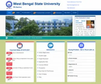Wbsupgadmission.com(West Bengal State University) Screenshot