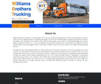 Wbtus.com(Freight Transportation) Screenshot