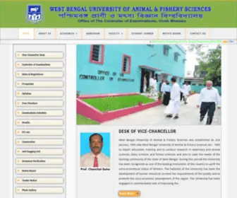 Wbuafsce.org(West Bengal University of Animal & Fishery Sciences) Screenshot